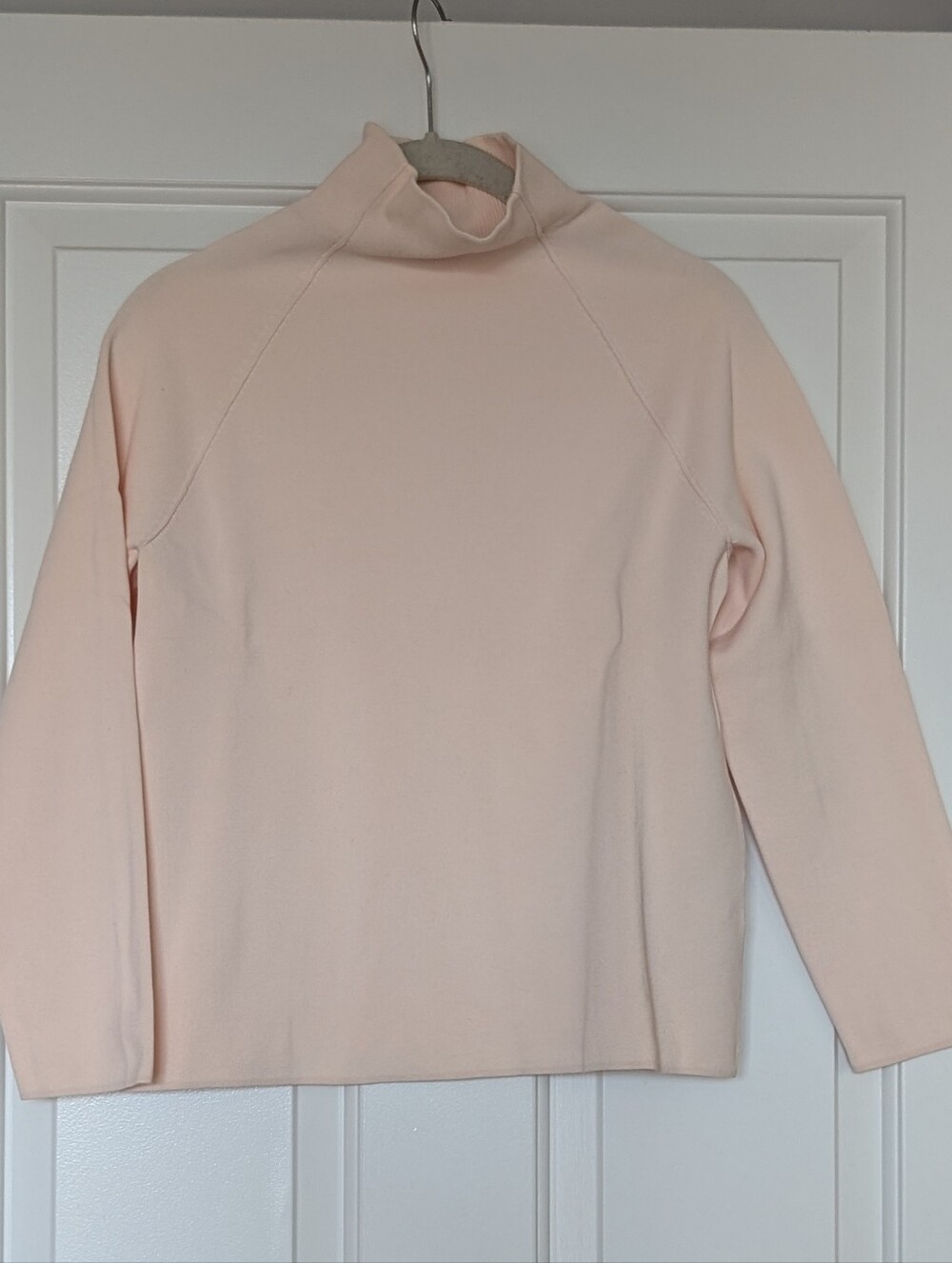 COS Cotton Turtleneck Top | Blush Pink | Size XS
